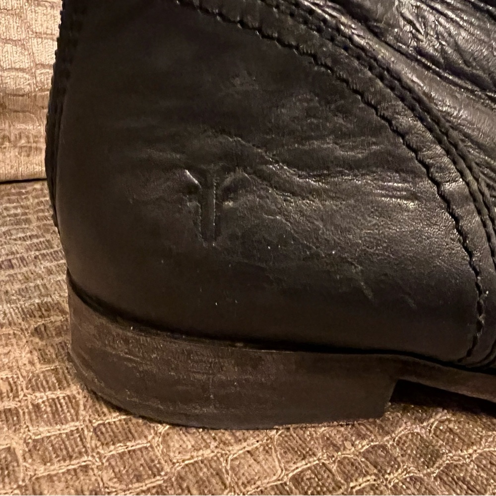 Frye Women's Pippa Black Leather Buckle ankle boots - Picture 9 of 13